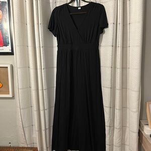 Old Navy Long Black Wrap-dress